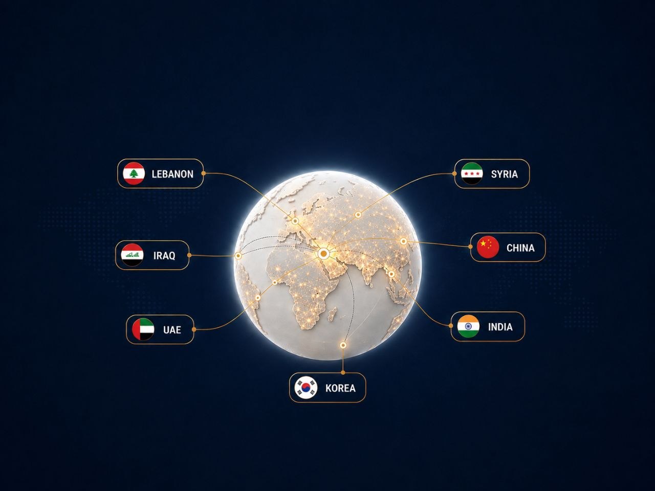 New Horizon network connecting Lebanon, Syria, Iraq, the UAE, China, India, and Korea